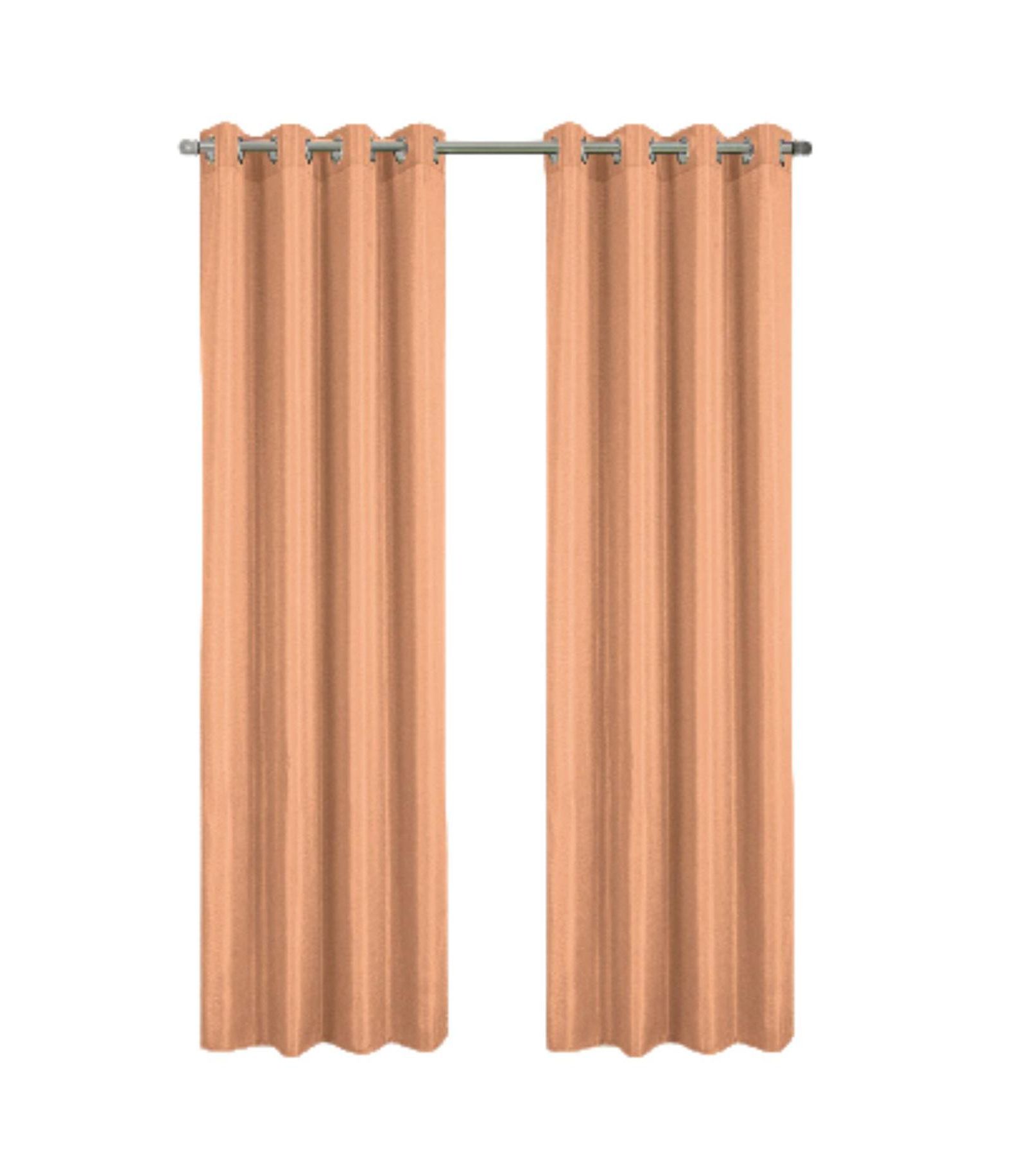 RT Designer Collection Gibson Luxurious Decorative Grommet Peach Curtain Panel