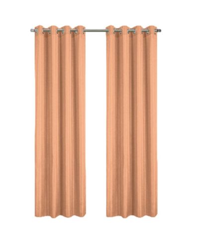 RT Designer Collection Gibson Luxurious Decorative Grommet Peach Curtain Panel