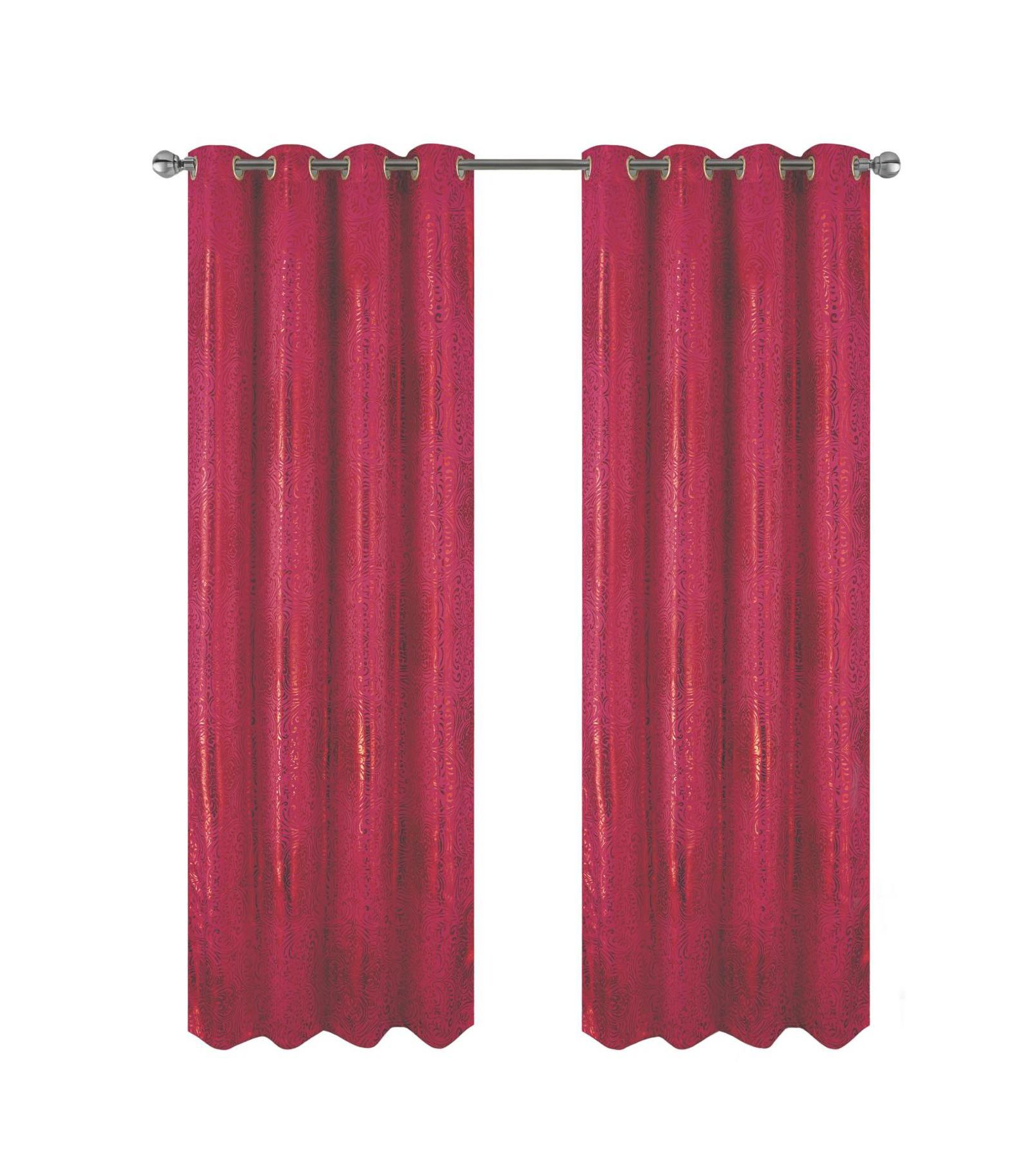 Декоративная портьера RT Designer Collection Helena Halo Foil Blackout красная 54" x 90"