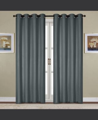 RT Designers Collection Kennedy Elegant Design Grommet Curtain Panel Charcoal