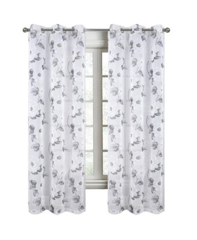 RT Designers Collection Jillian резиновая занавеска с люверсами для спальни 54" x 95"