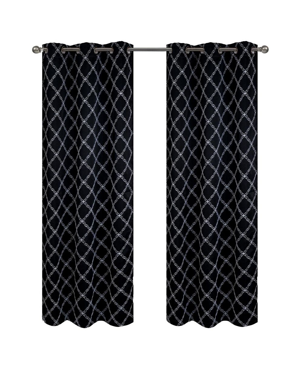 Декоративная портьера RT Designer Collection Gable с вышивкой и люверсами