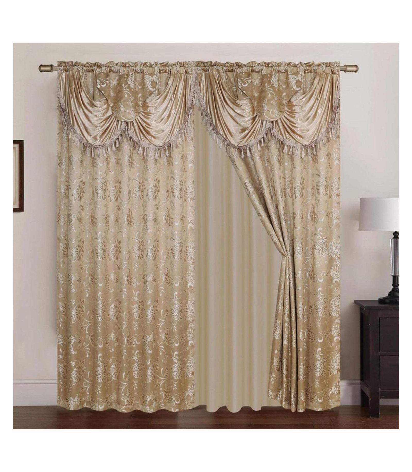 RT Designers Collection Clayton 2-Piece Double Panel Modern Energy Saving Grommet Curtain Panels
