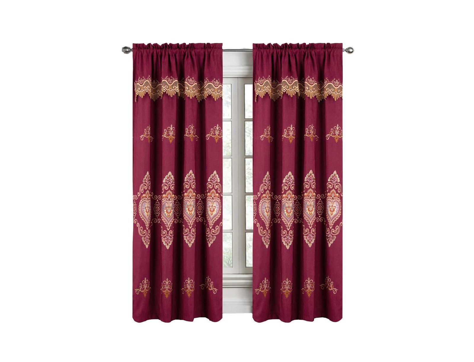 RT Designers Collection Bonnie Macrame Room Darkening Curtain Panel