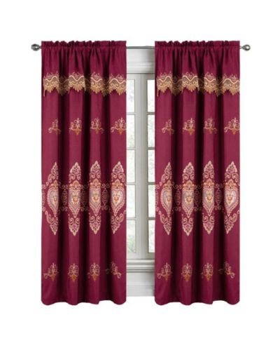 RT Designers Collection Bonnie Macrame Room Darkening Curtain Panel