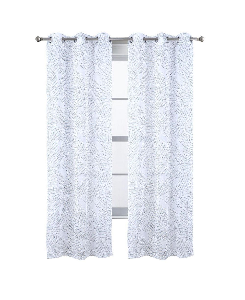 Штора RT Designers Collection Faye Grommet Metallic Sheer Printed, 54" x 84", Sage