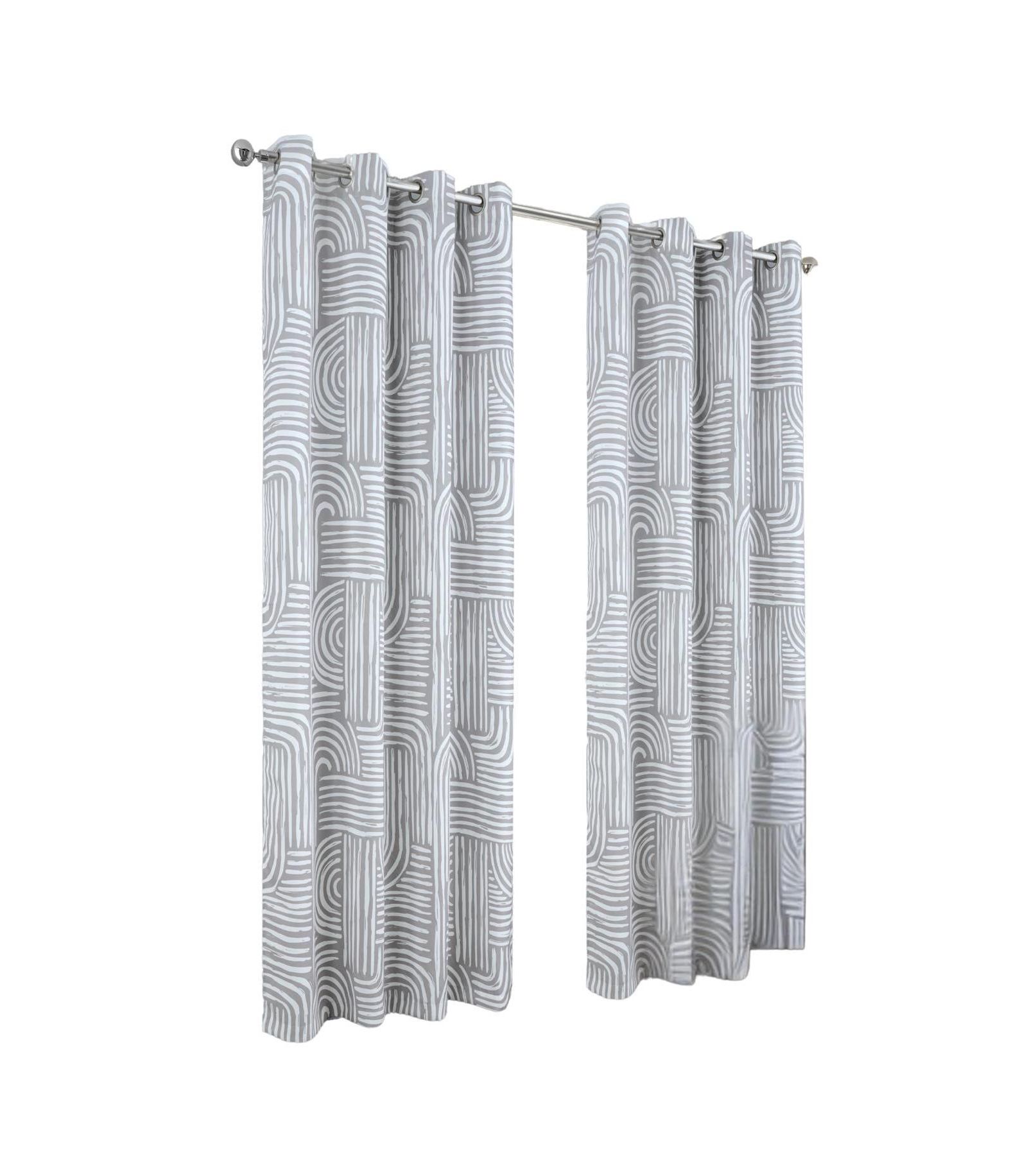 Штора RT Designer Collection Ashton Printed Blackout Luxurious Decorative Grommet Curtain Panel 54" x 84