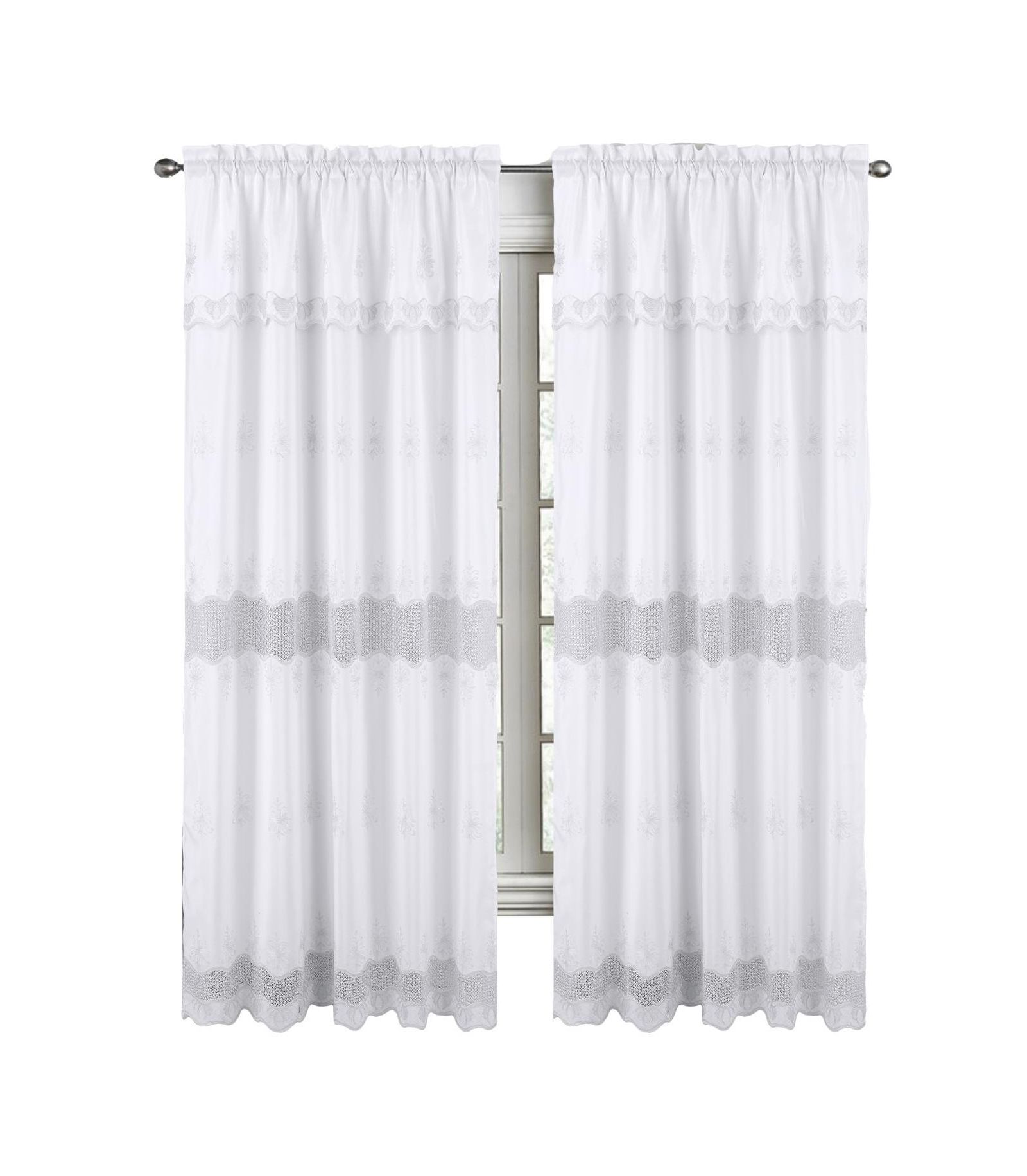 RT Designers Collection Donna Macrame Construction Curtain Panel