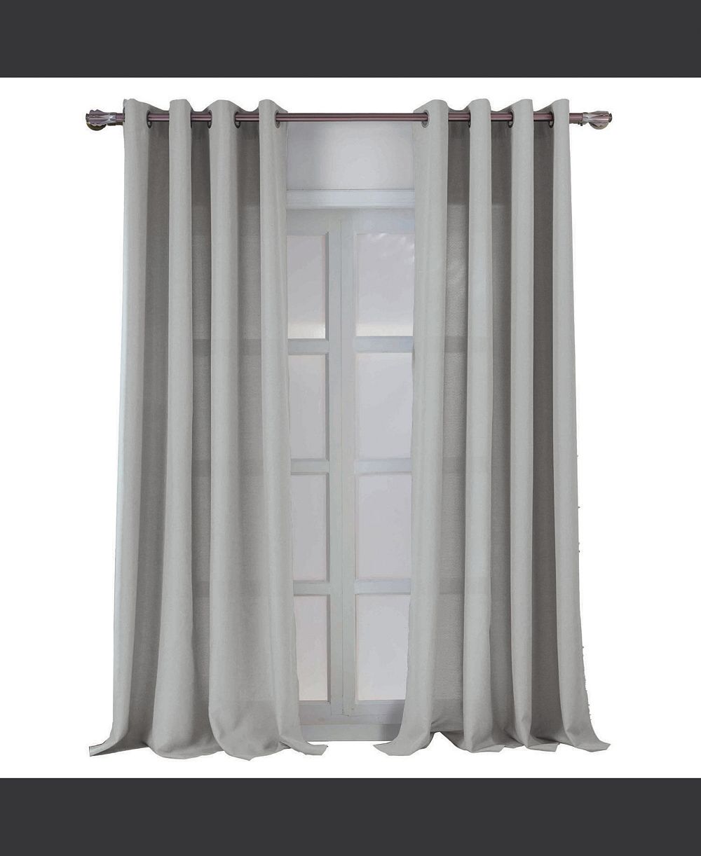 Штора RT Designers Collection Cole Textured Grommet 54" x 84" Silver