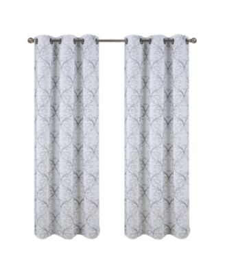 RT Designer Collection декоративная портьера Kimber с вышивкой и люверсами белая