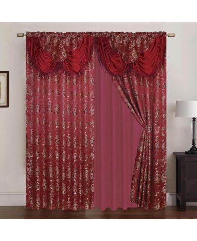 Rt Designers Collection Элегантные термоизоляционные шторы Clayton, набор из 2 панелей, 54" X 84", бордовые