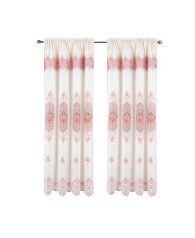RT Designers Collection шторы Macrame Rod Pocket Betsy, 52" x 84" Blush
