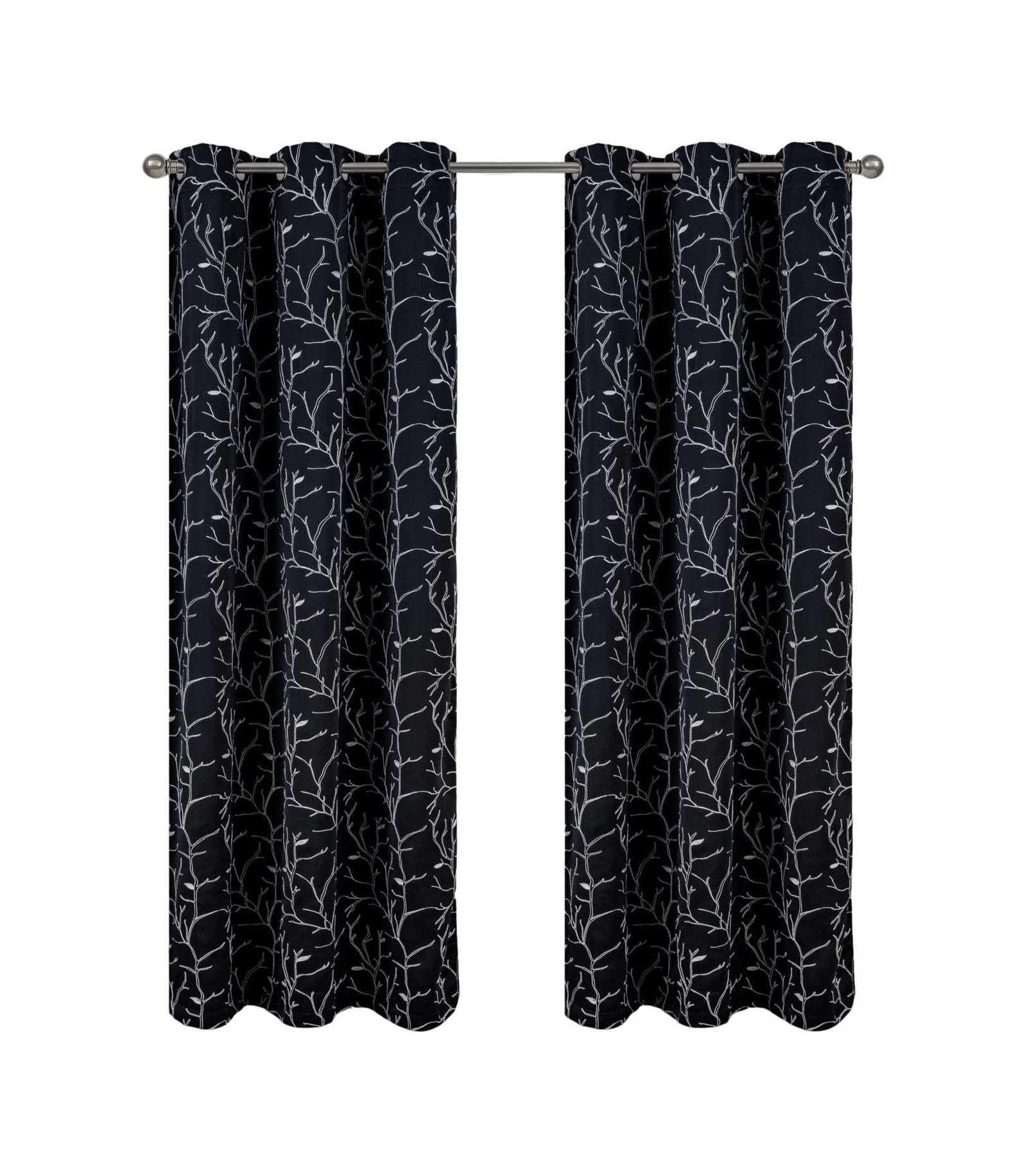Декоративная портьера RT Designer Collection Luciana Embroidered Blackout Black