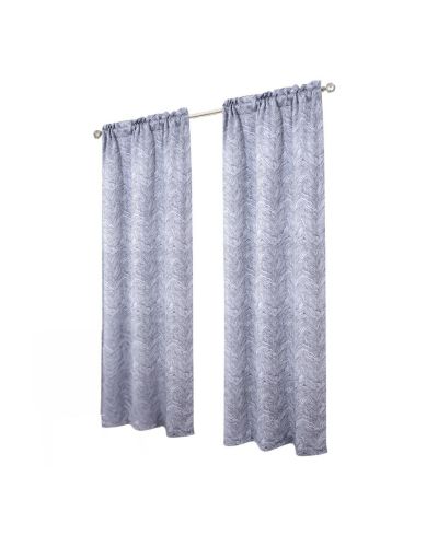 Панель шторы RT Designer Collection Crystal Jacquard Rod Pocket Foam Back Luxurious Modern Design 54" x 84" Charcoal