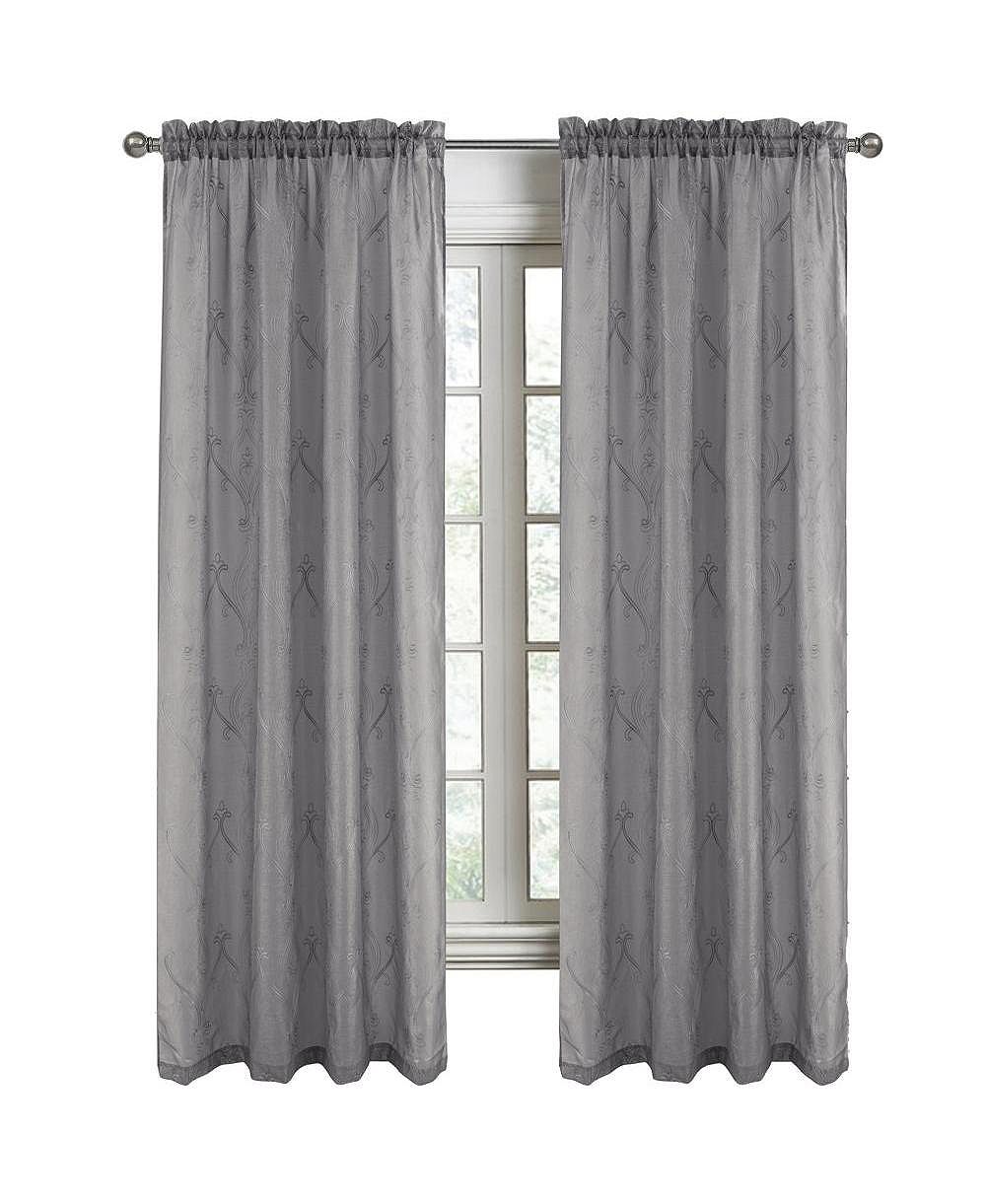 Штора RT Designers Collection Pearl Emb Metallic Doily Rod Pocket Room Darkening 54" x 95"