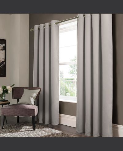 RT Designers Collection Anchorage Blackout Grommet Curtain Panel 54" x 84" Silver