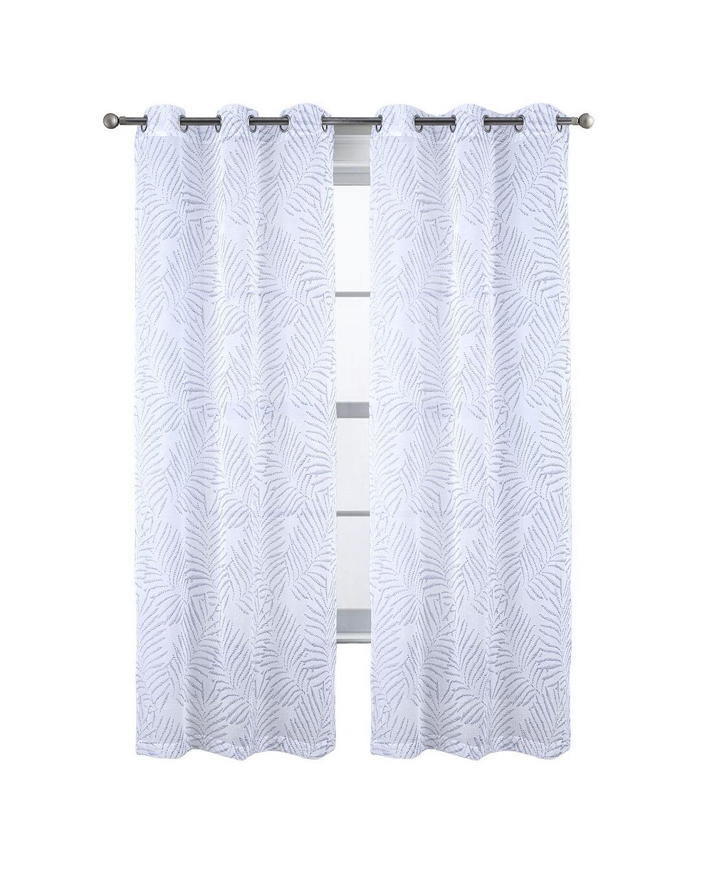Прозрачная пестрая занавеска RT Designers Collection Faye Grommet Metallic Sheer Printed Doily Curtain Panel