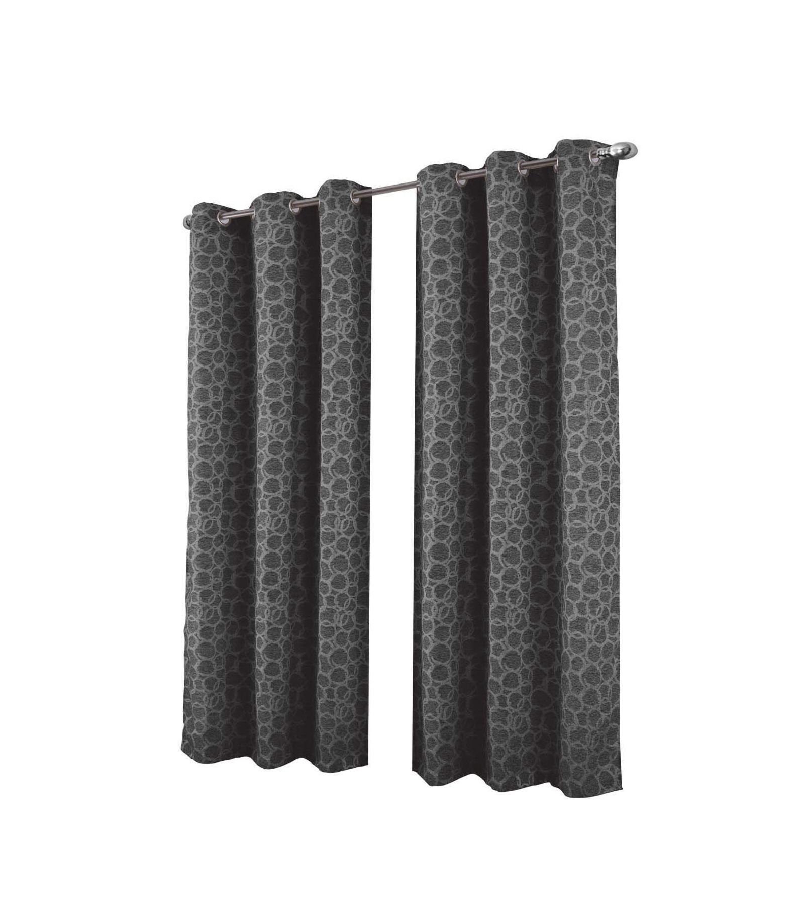 Комплект из 2 штор RT Designer Collection Jasper Lurex Jacquard 36" x 84" Black