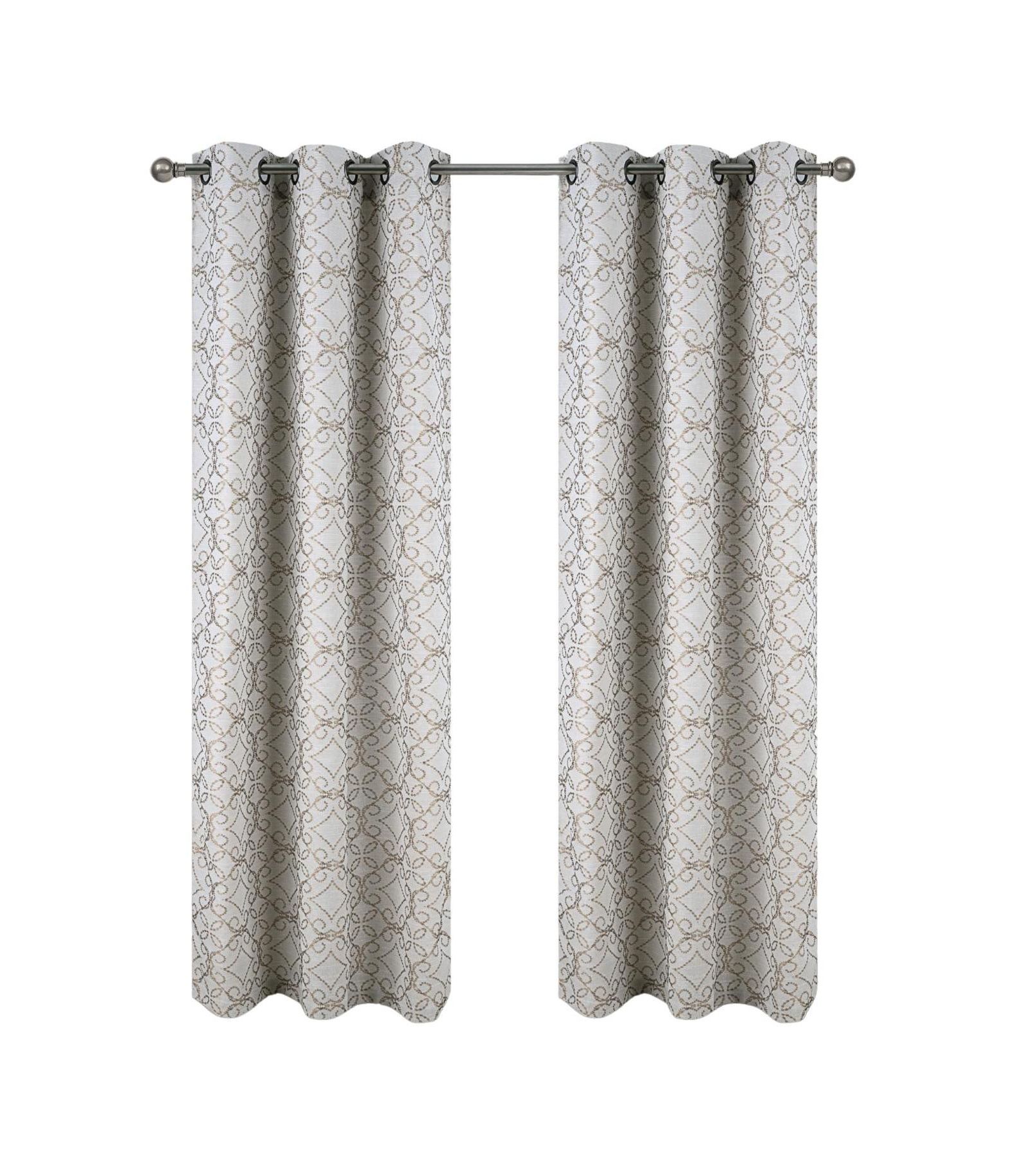 Штора RT Designer Collection Woodbridge Jacquard Grommet Luxurious Modern Design, 54" x 84"