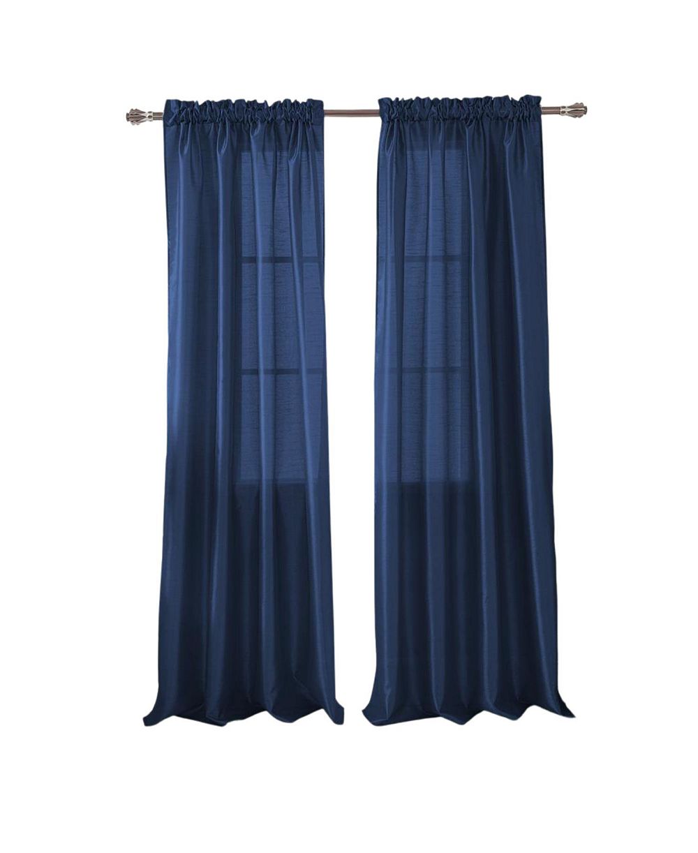 Шторы RT Designers Collection Nikki Premium Rod Pocket 54" x 84" Navy