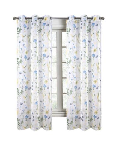 Светофильтрующие шторы RT Designers Collection Kelce Doily Grommet для спальни, 54" x 90"