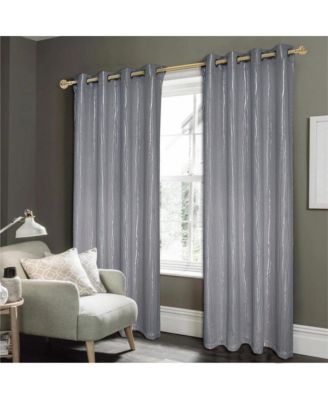 RT Designers Collection Luxurious Iceland Metallic All Season Blackout Curtain Grommet Curtain Panel
