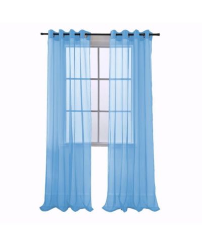 Штора RT Designers Cara One Sheer Grommet Light Filtering 54 x 90 Neon Blue