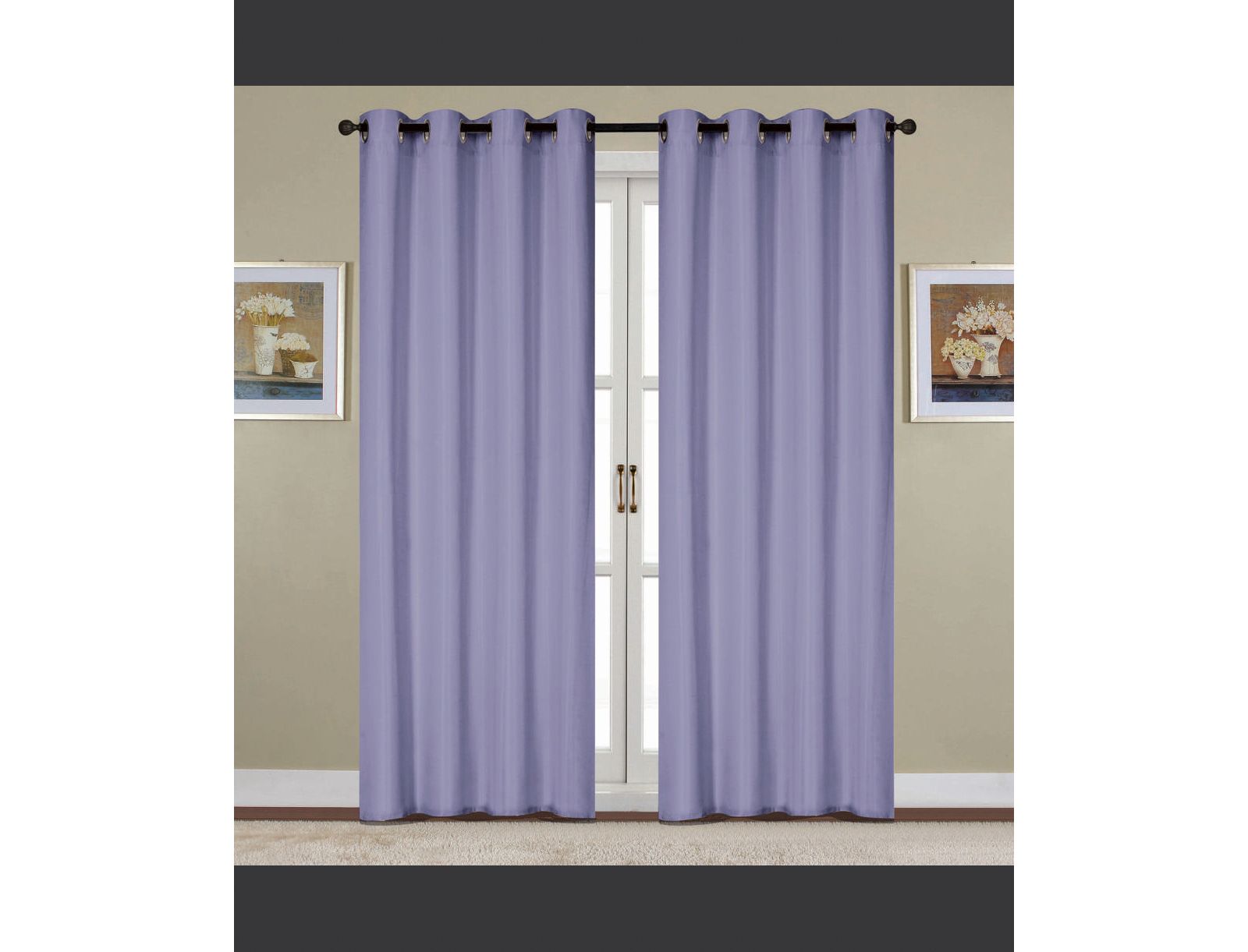 Штора RT Designers Collection Kennedy Elegant Design Grommet, сиреневая