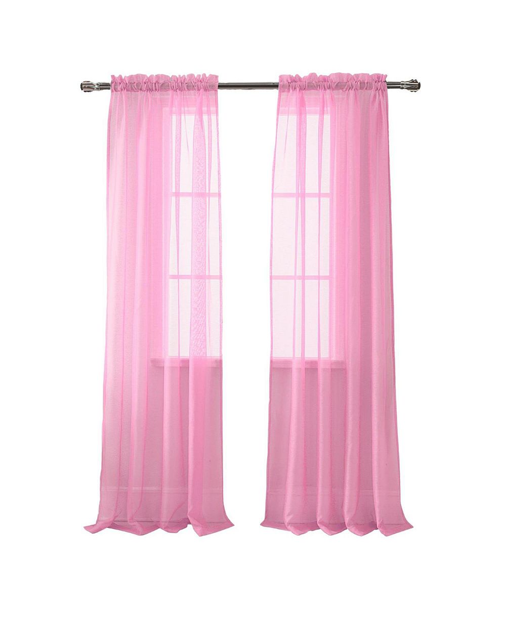 RT Designer Collection Celine прозрачная роскошная штора современного дизайна 54" x 84" розовый