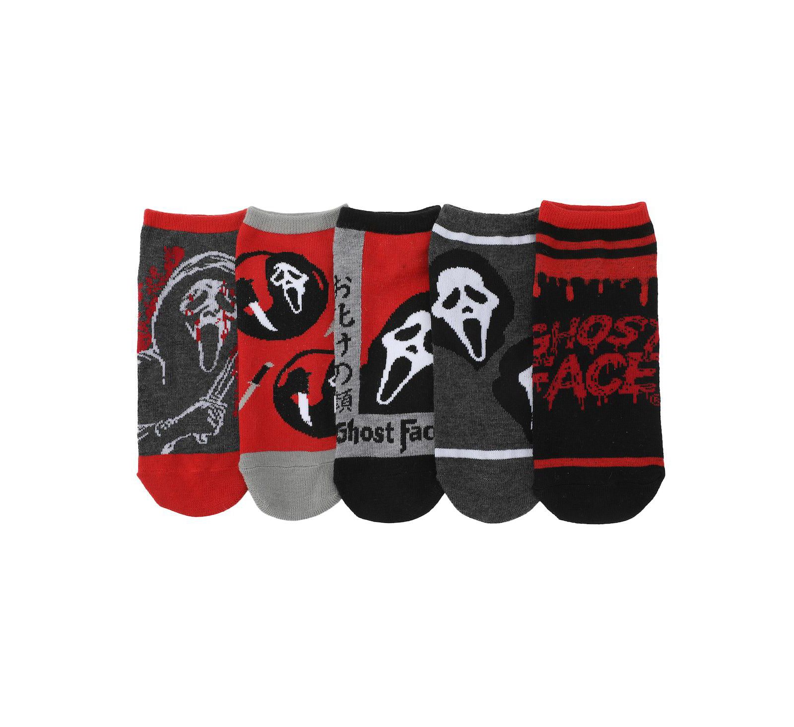 Ghostface Women's Character Art 5-Pair Ankle Socks
