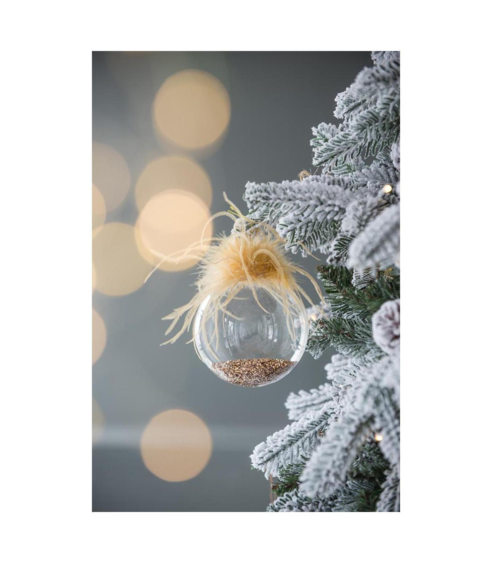 Streamdale 4.7'' Glass Christmas Ball Ornaments Decorative Hanging Tree Ornaments Set of 4