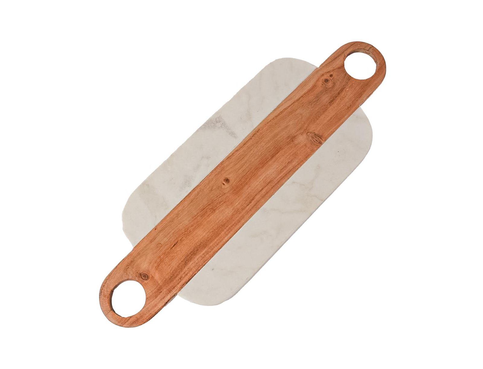 Verve Culture Marble Serving Board with Hole Handles