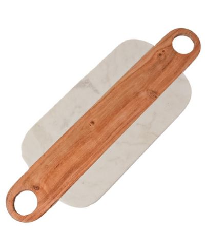 Verve Culture Marble Serving Board with Hole Handles