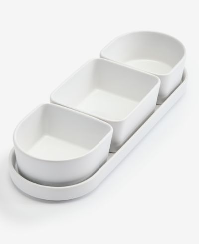 Сервировочная тарелка The Cellar Morgan Matte Ceramic 4-Pc. Section