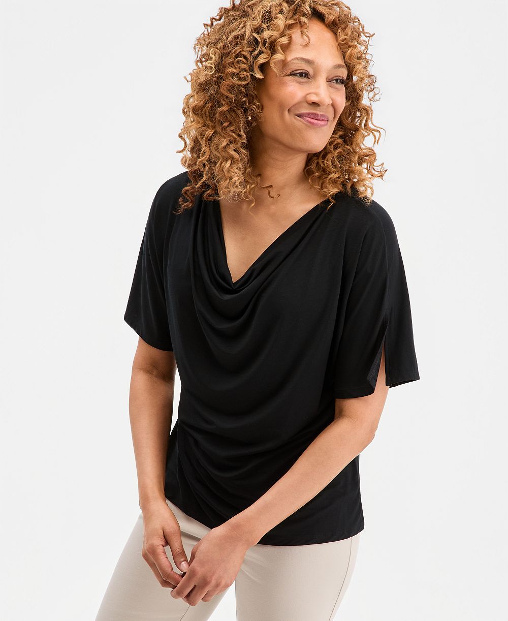 Женский топ JM Collection Cowlneck Dolman-Sleeve