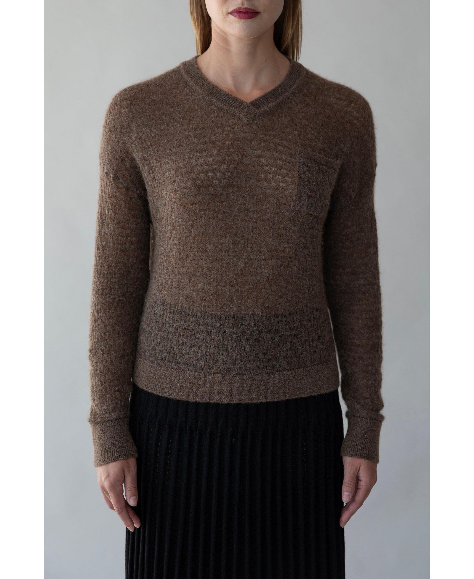 SSKEIN женский джемпер Pullover с кружевным узором pointelle