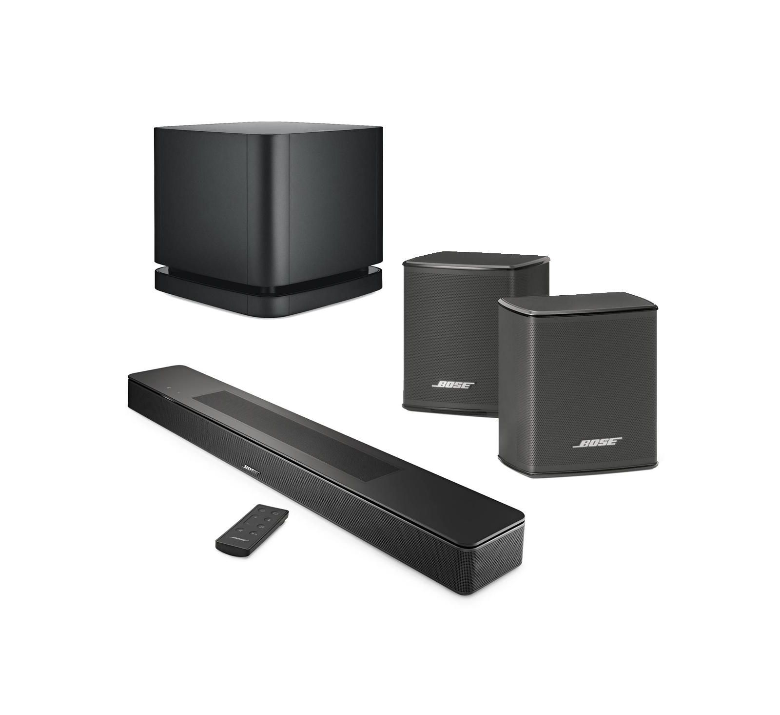 Bose Smart Soundbar 600 w/2x Wireless Surround Speakers,Bass Module 500