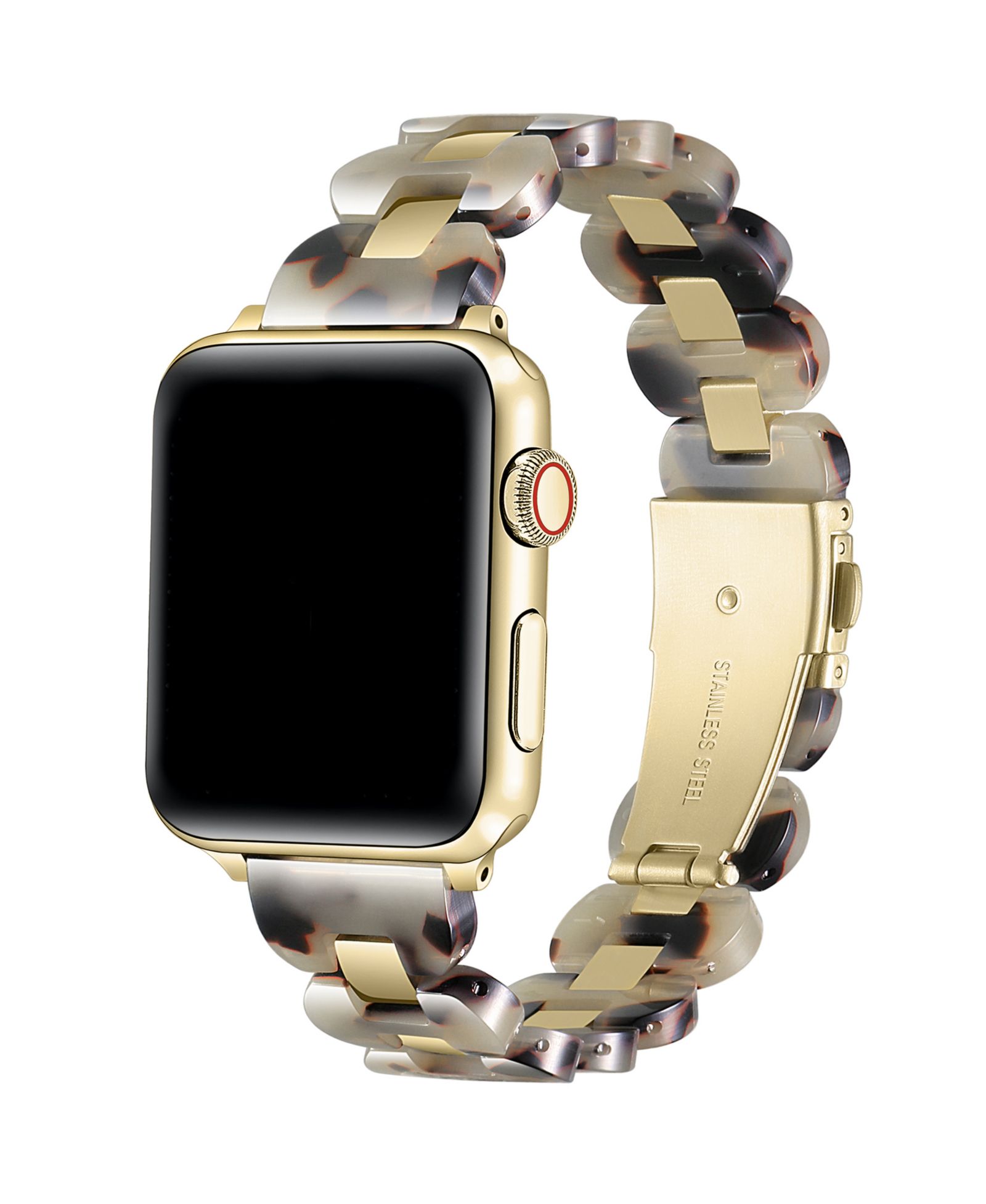 Женский браслет из смолы и нержавеющей стали для Apple Watch Posh Tech Aria Scalloped