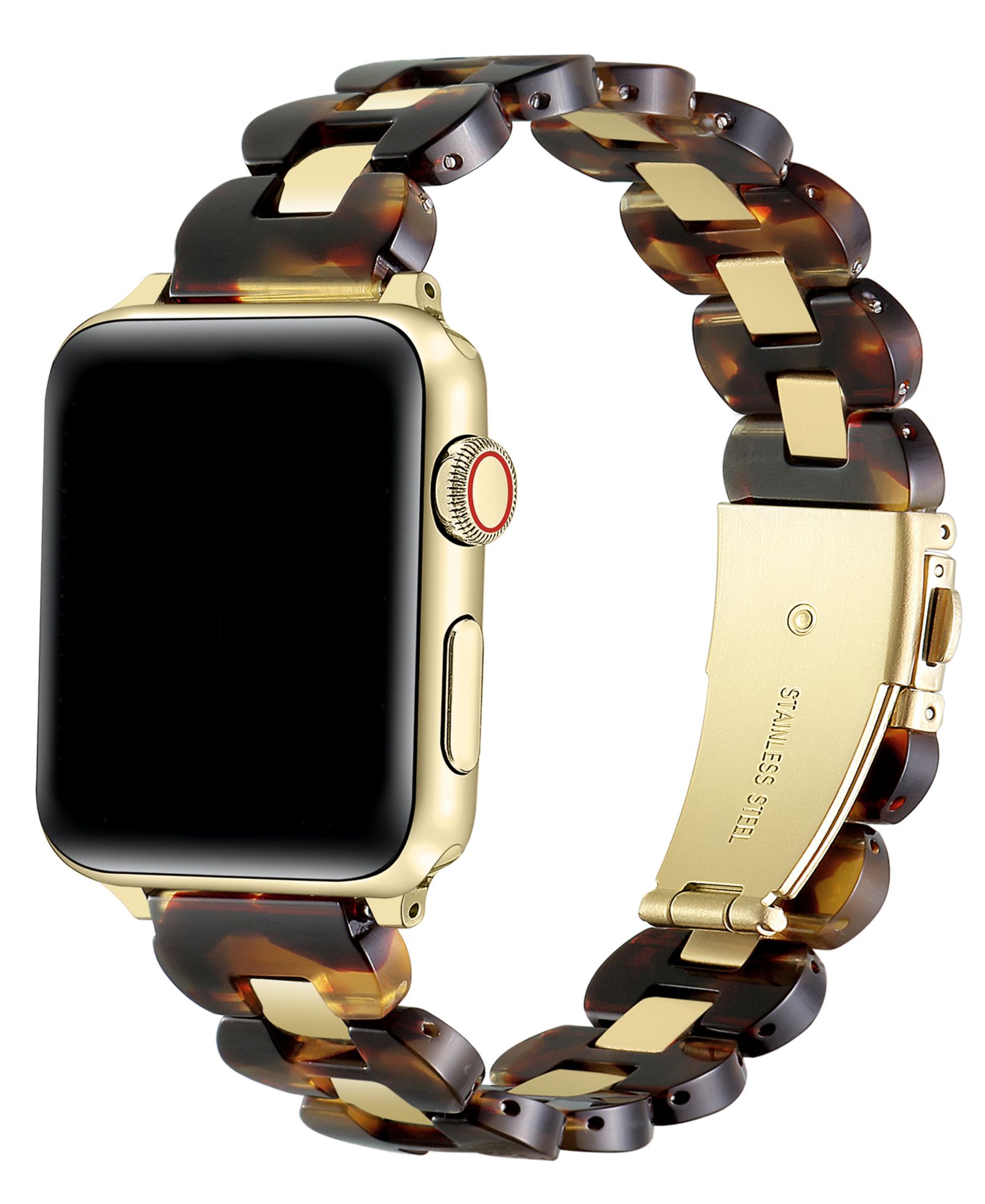 Posh Tech Aria Scalloped Resin Stainless Steel Band for Apple Watch