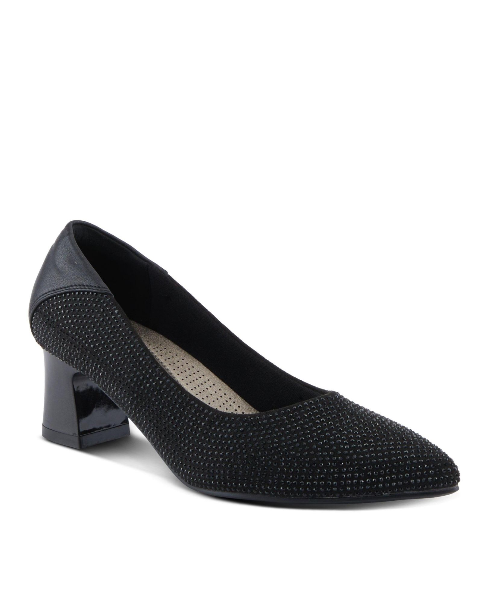 Patrizia Women s Senna Crystal-Embellished Pointed Toe Block Heel Pumps - Slip-On Dress Shoes