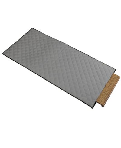 Household Essentials Сумка для хранения накидки на стол Quilted Gray с отделкой Charcoal
