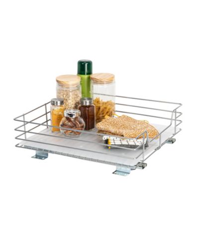 Органайзер для хранения Glidez Steel Pull-Out, 1-tier, Brushed Silver от Household Essentials