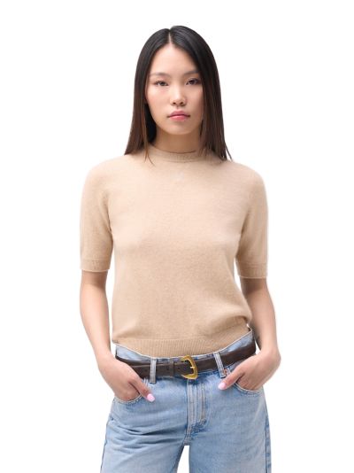 Gobi Cashmere Women's Elbow-Length Sleeve Cashmere Sweater