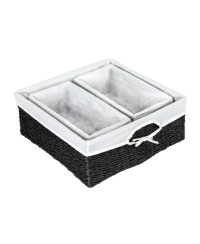 Household Essentials набор из 3 плетеных корзин из гиацинтовой воды