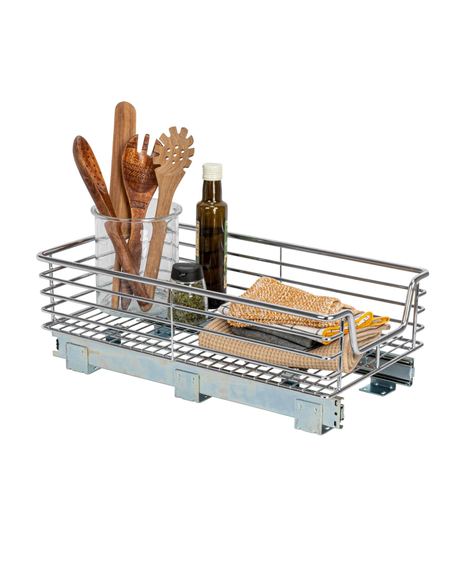 Household Essentials Glidez выдвижной органайзер для хранения из хромированной стали 14.5" W