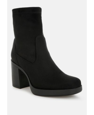 London Rag Women's Enito Microfiber Sock Boots