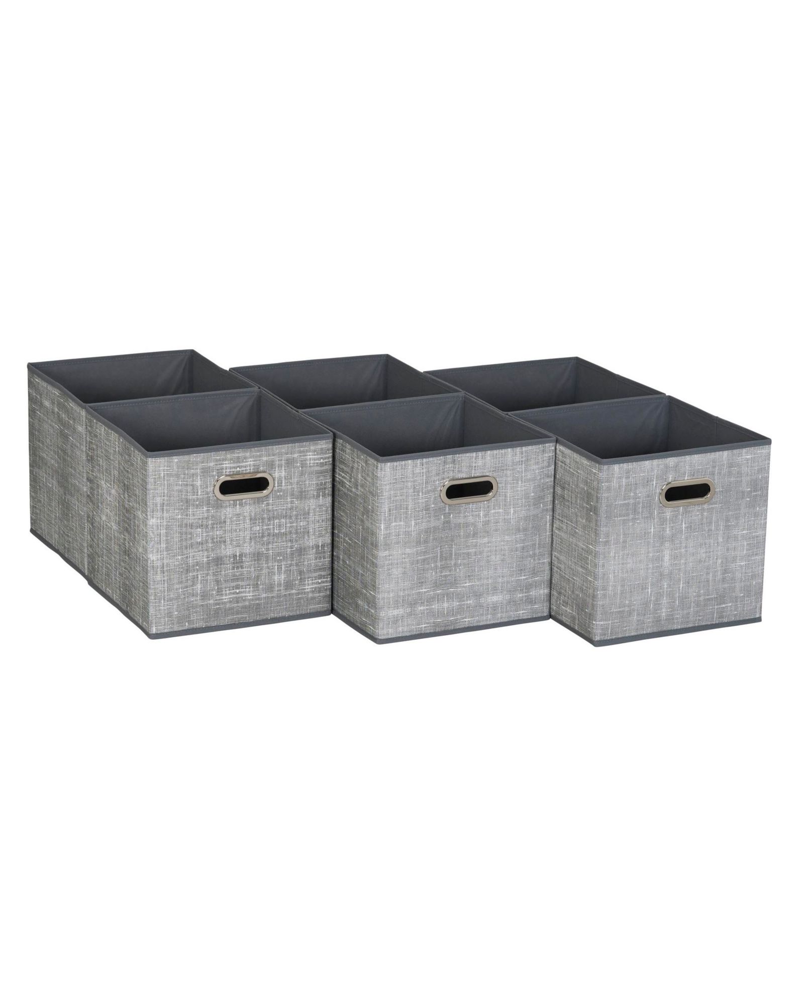 Household Essentials Fabric 6 Piece Storage Bins Set