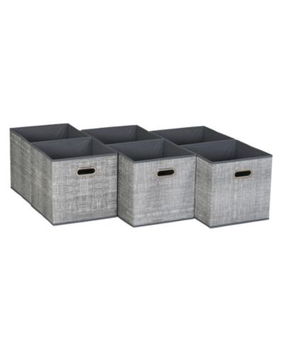 Набор из 6 тканевых корзин для хранения Household Essentials