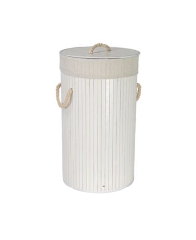 Корзина для белья Household Essentials из бамбука на 15 Gallons с ручками из веревки