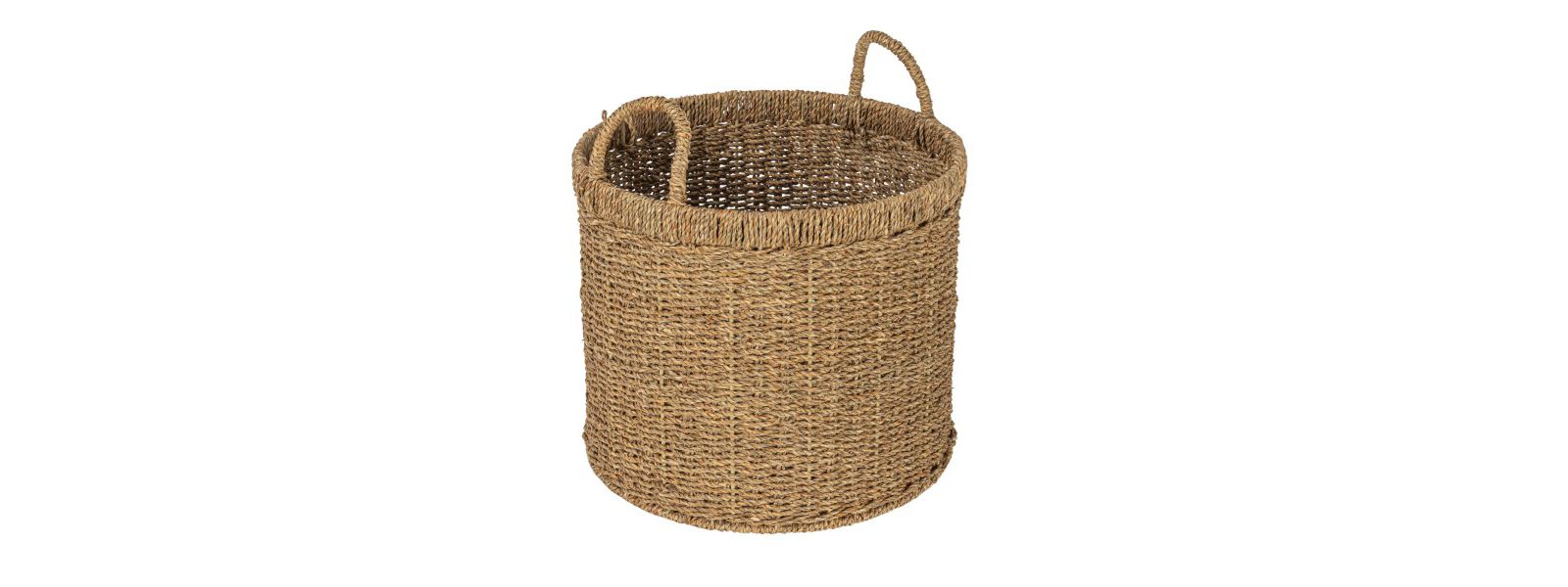 Household Essentials круглая корзина из морского тростника с ручками, натуральный цвет